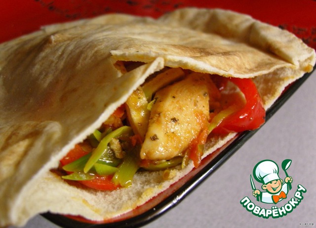 Арабский хлеб с мясом