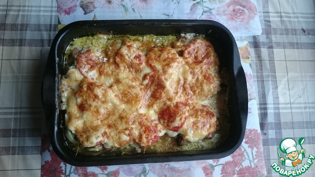 Свинина с помидорами и луком