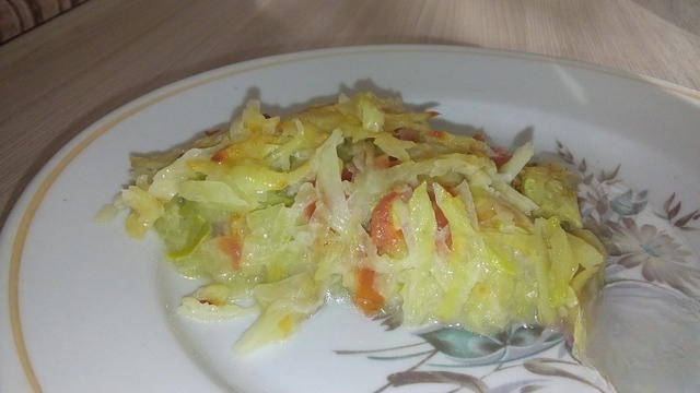 Vegetable casserole with mushrooms 