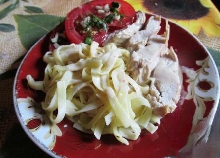 Chicken breast in soy sauce