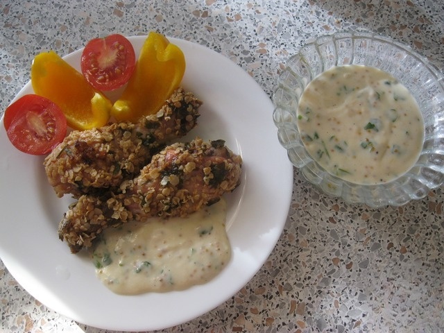 The drumstick oat cereal with cheese sauce