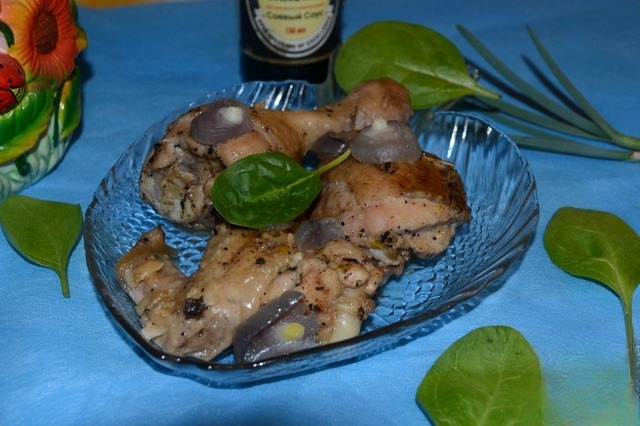 Chicken in a spicy soy-lemon marinade