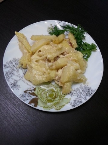 Картофель под сыром