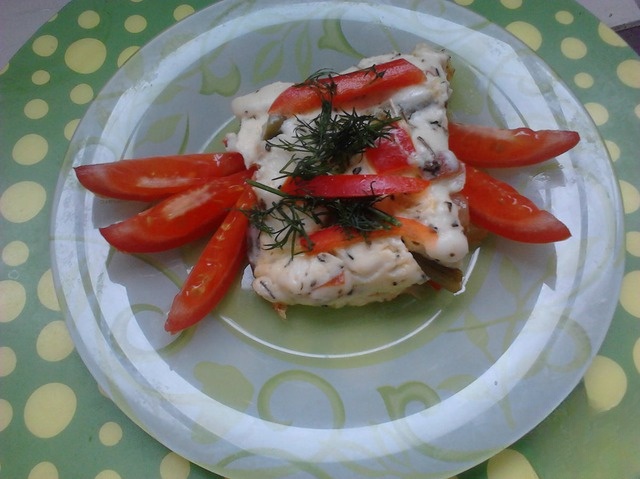 The smoked vegetables in a fur coat