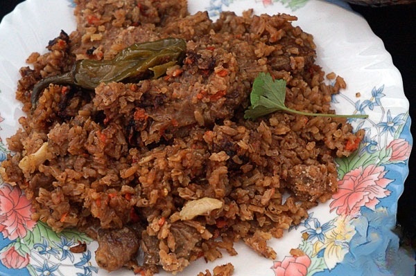 Плов из баранины и свинины