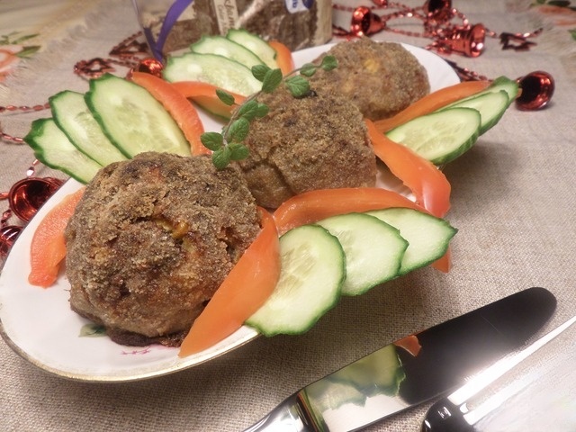 Зразы с кукурузой и рисом