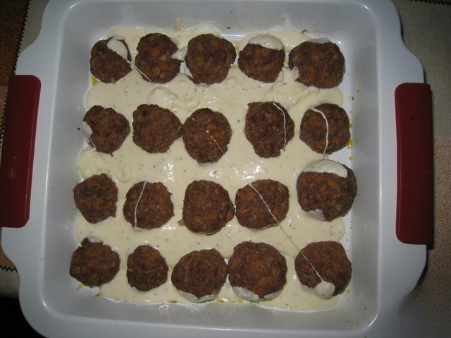 Polpettine meatballs in a creamy sauce