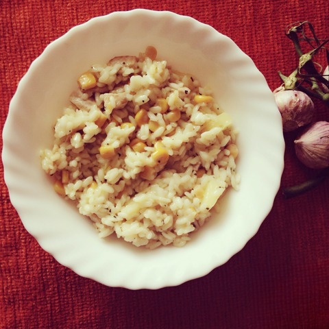 Yellow risotto