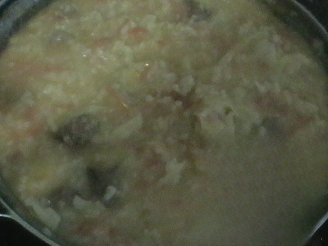 Rice with cabbage