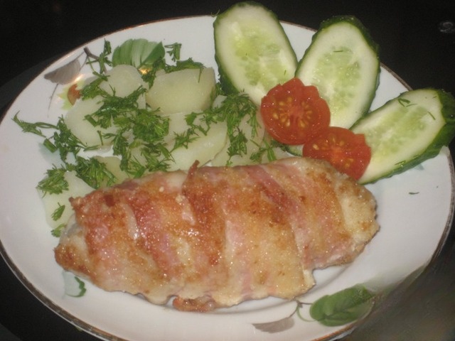 Куриные грудки фаршированные мандарином