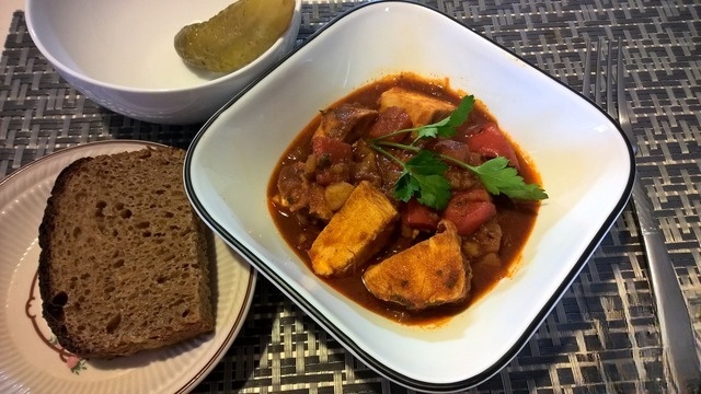 Венгерский гуляш из курицы