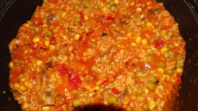 Vegetables with rice