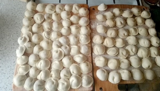 Dumplings homemade sculpting