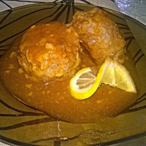 Meatless meatballs with mushrooms