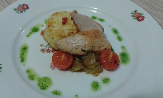 Chicken breast with gratin of cauliflower