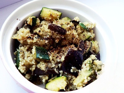 Couscous with zucchini and eggplant