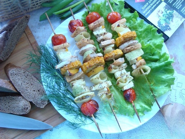 Овощные шашлычки