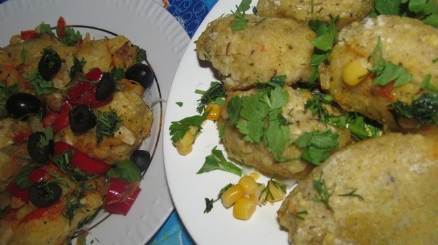 Meatballs with millet and vegetables