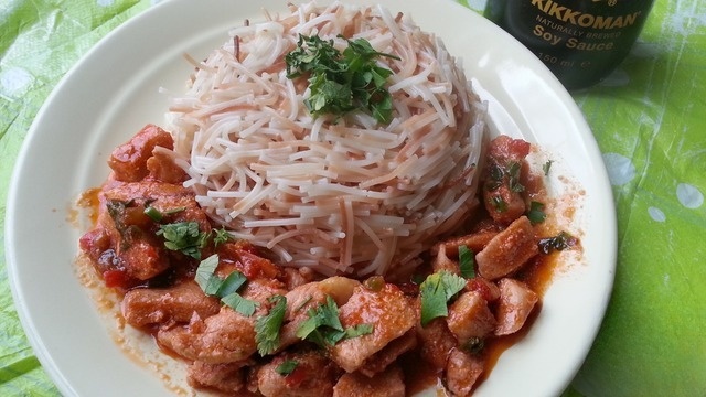 Куриная грудка в соево-перцовом соусе