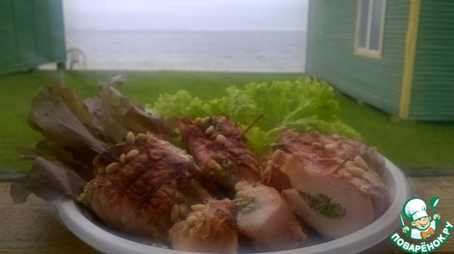 Мясные рулетики с кедровыми орехами