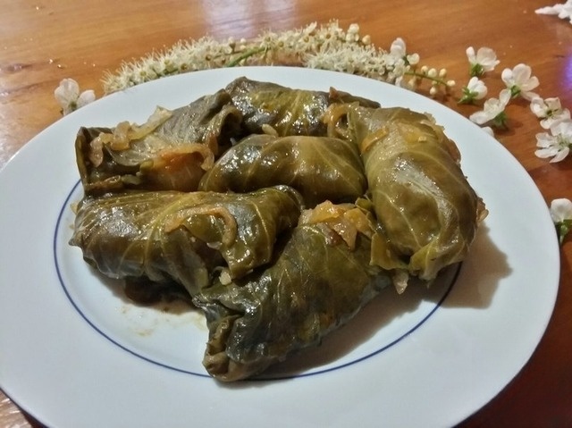 Stuffed with rice and nuts