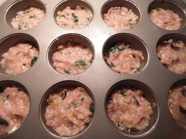 Chicken cutlets–cupcakes with Savoy cabbage