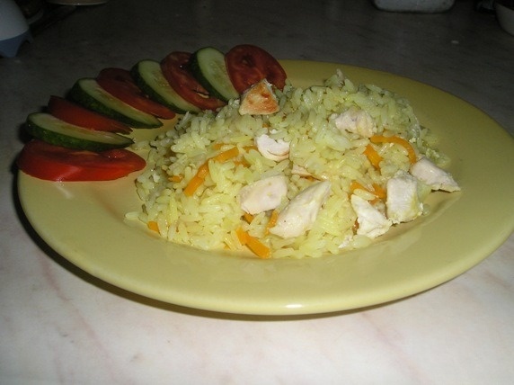 Chicken with rice or pilaf in multivarka