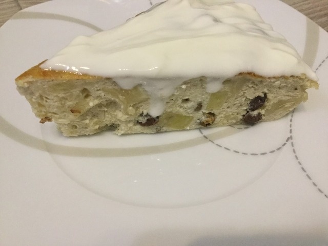 Cottage cheese banana pie with phyllo