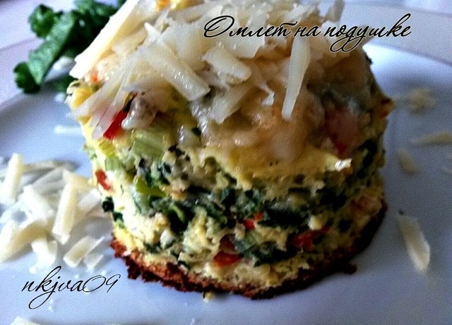 Scrambled eggs on the pillow