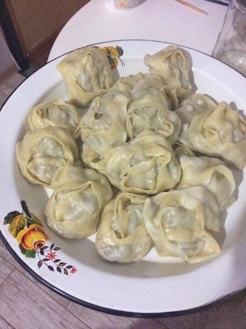 Dumplings of chopped cabinatery