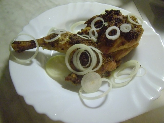 Курица под легкой шубой