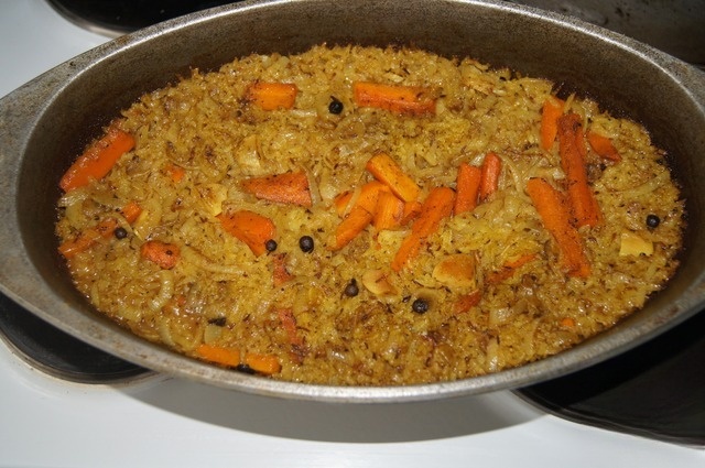 Uzbek pilaf, with our touch